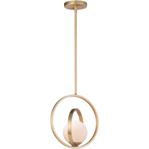 Coronet 1 Light 12 inch Satin Brass Single Pendant Ceiling Light