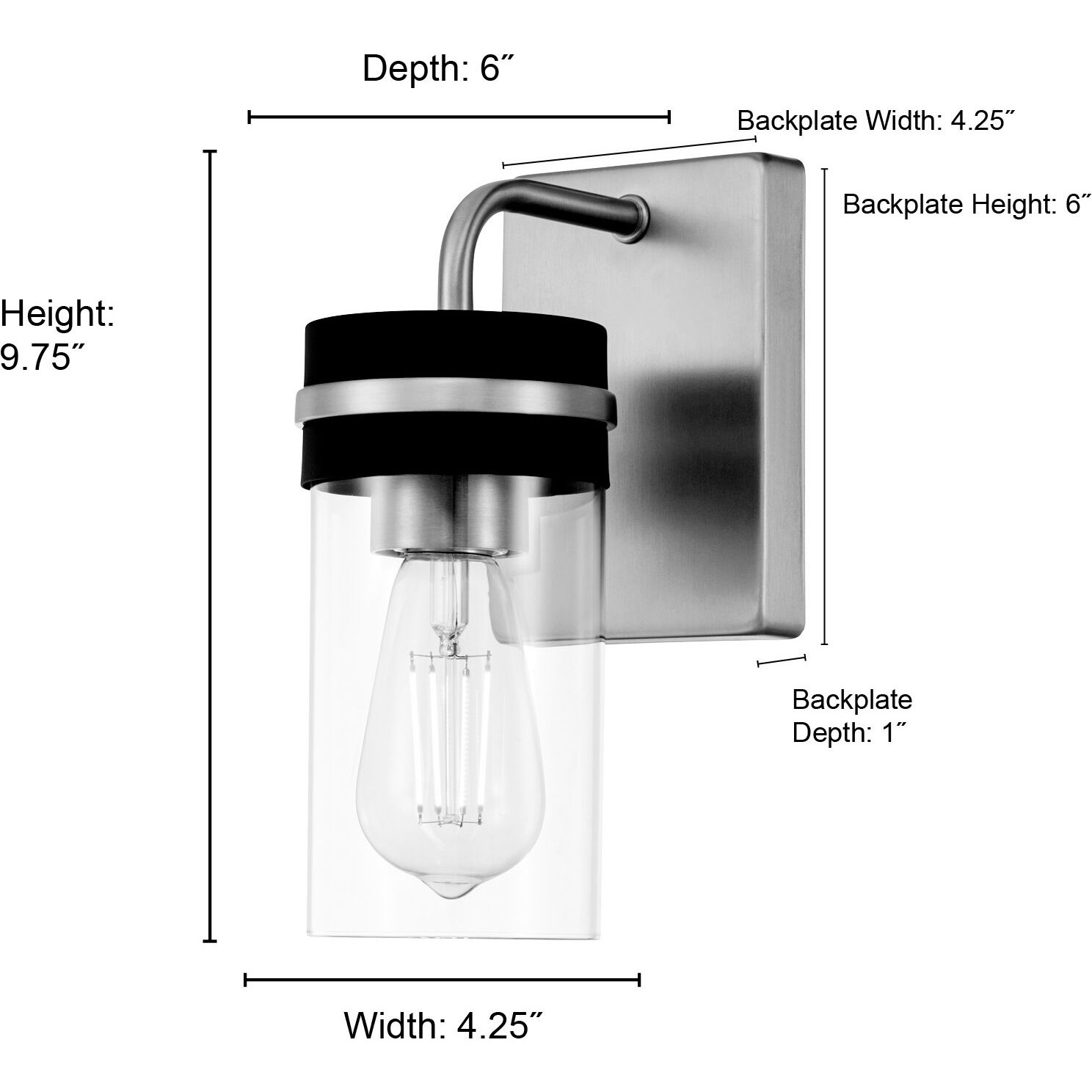 Marbridge 1 Light 4.25 inch Vintage Brass and Matte Black Wall Sconce Wall Light