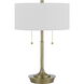 Kendal 20 inch 60.00 watt Antique Brass Table Lamp Portable Light