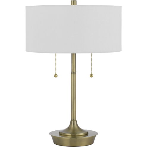 Kendal 20 inch 60.00 watt Antique Brass Table Lamp Portable Light