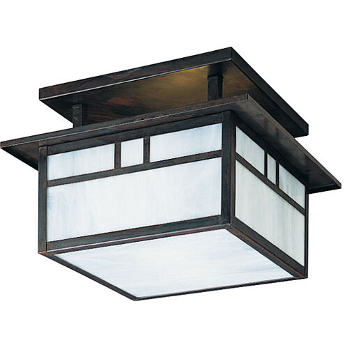 Huntington 2 Light 15 inch Verdigris Patina Flush Mount Ceiling Light in White Opalescent, Empty
