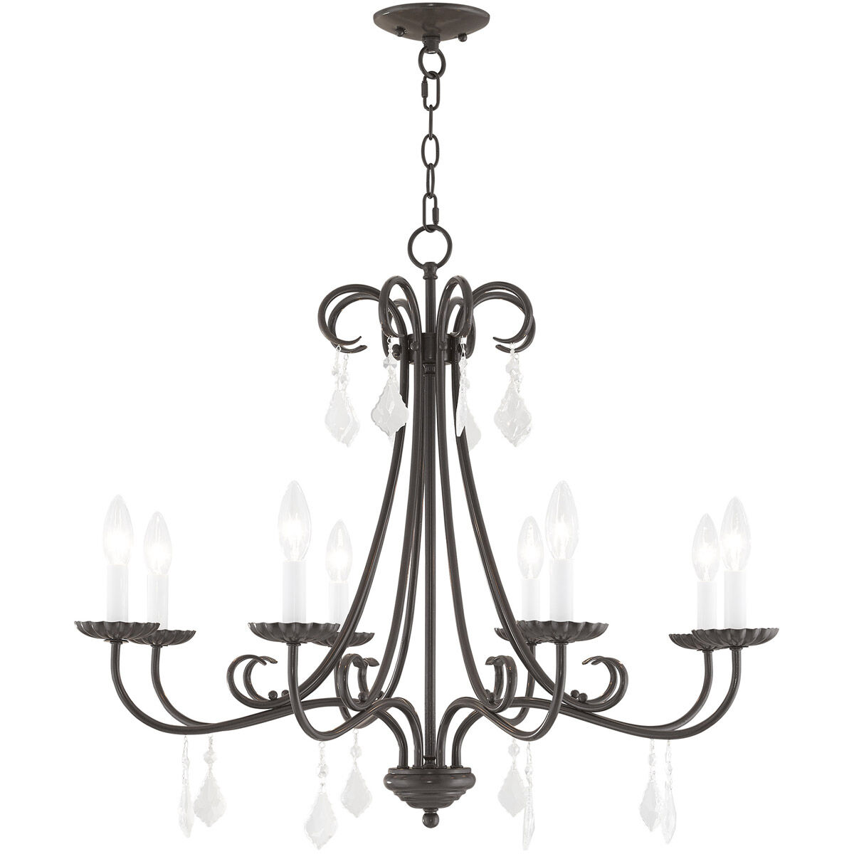 Daphne 8 Light 30 inch English Bronze Chandelier Ceiling Light