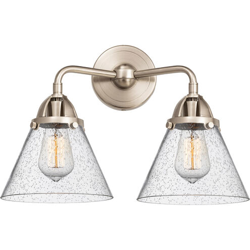 Nouveau 2 Large Cone 2 Light 15.75 inch Bathroom Vanity Light