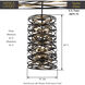 Vortic Flow 6 Light 14 inch Dark Bronze/Mosaic Gold Pendant Ceiling Light