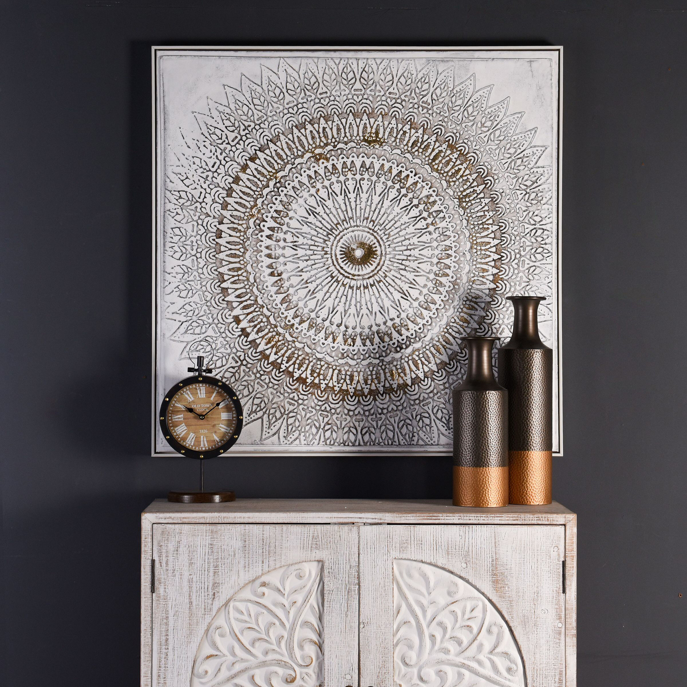 Makenna White/Gold Wall Art 