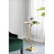 Welling Demilune Table in White/Gold