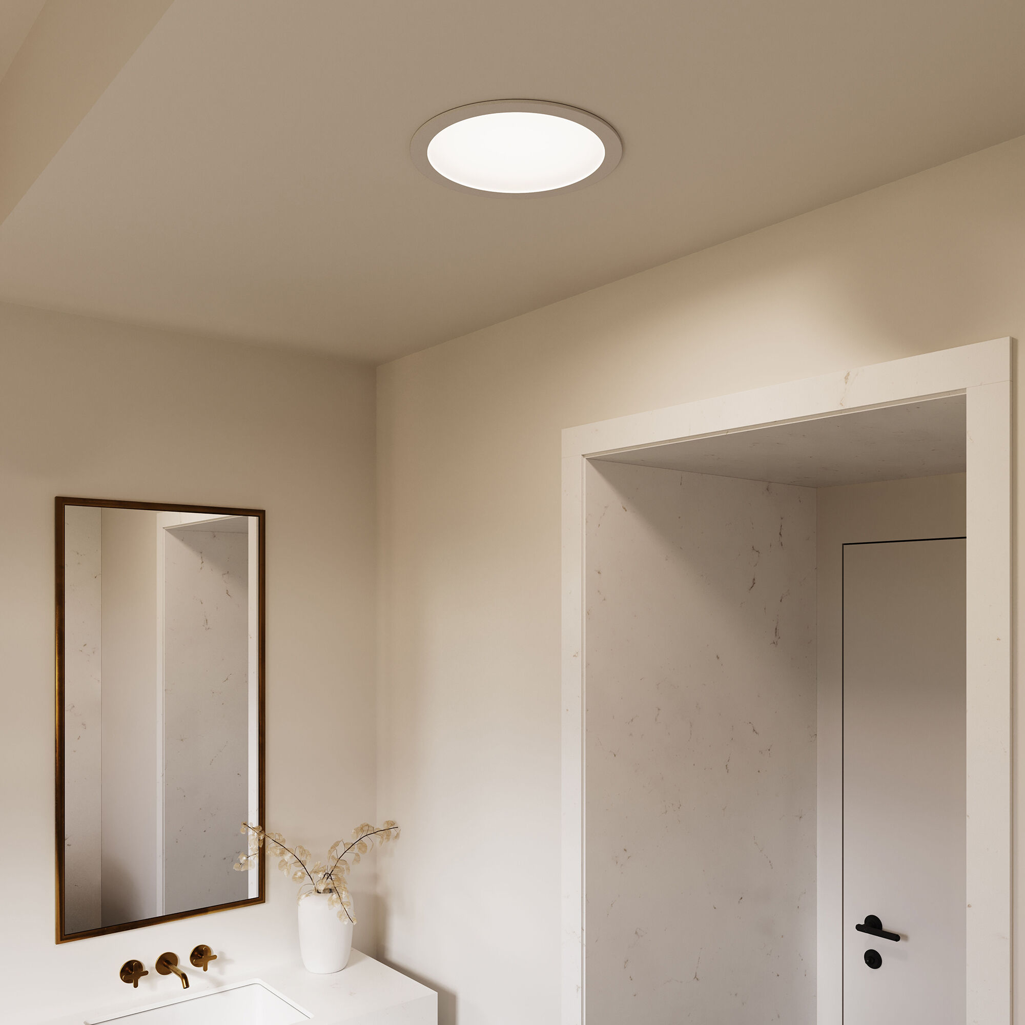 Pi Integrated LED Satin White Recessed Mount