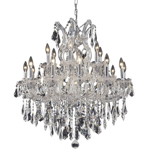 Maria Theresa 19 Light 30 inch Chrome Dining Chandelier Ceiling Light in Clear, Royal Cut