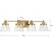 Hinton 4 Light 34 inch Vintage Brass Bath Vanity Wall Light