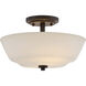 Willow 2 Light 13 inch Forest Bronze Semi Flush Mount Ceiling Light
