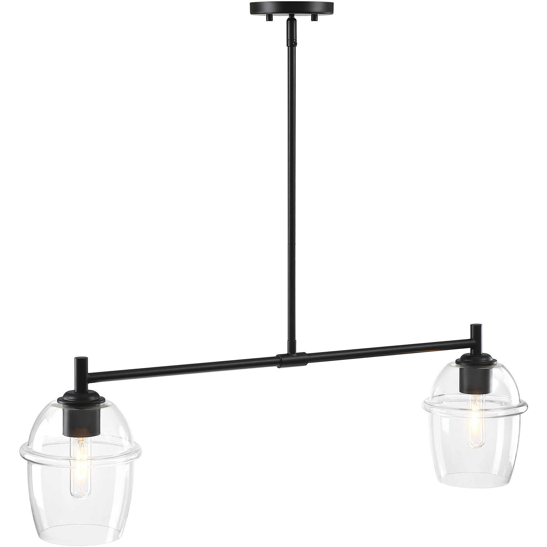 Summer Jazz 2 Light 36 inch Matte Black Island Pendant Ceiling Light