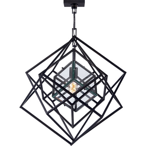 Kelly Wearstler Cubist 1 Light 22.5 inch Aged Iron Chandelier Ceiling Light, Small