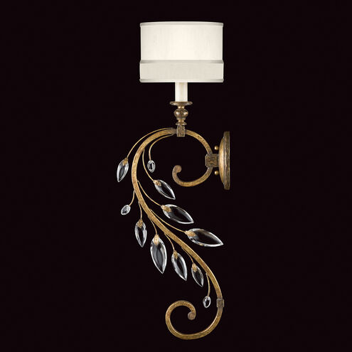 Crystal Laurel Wall Sconce Wall Light in Gold, No Shade