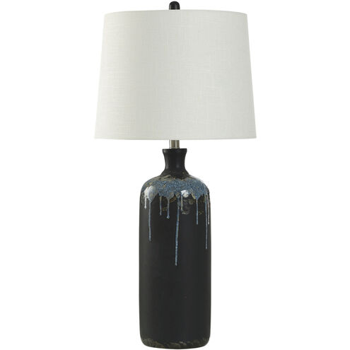Cameron 33.5 inch 100.00 watt Calico Black and Varying Blue Table Lamp Portable Light