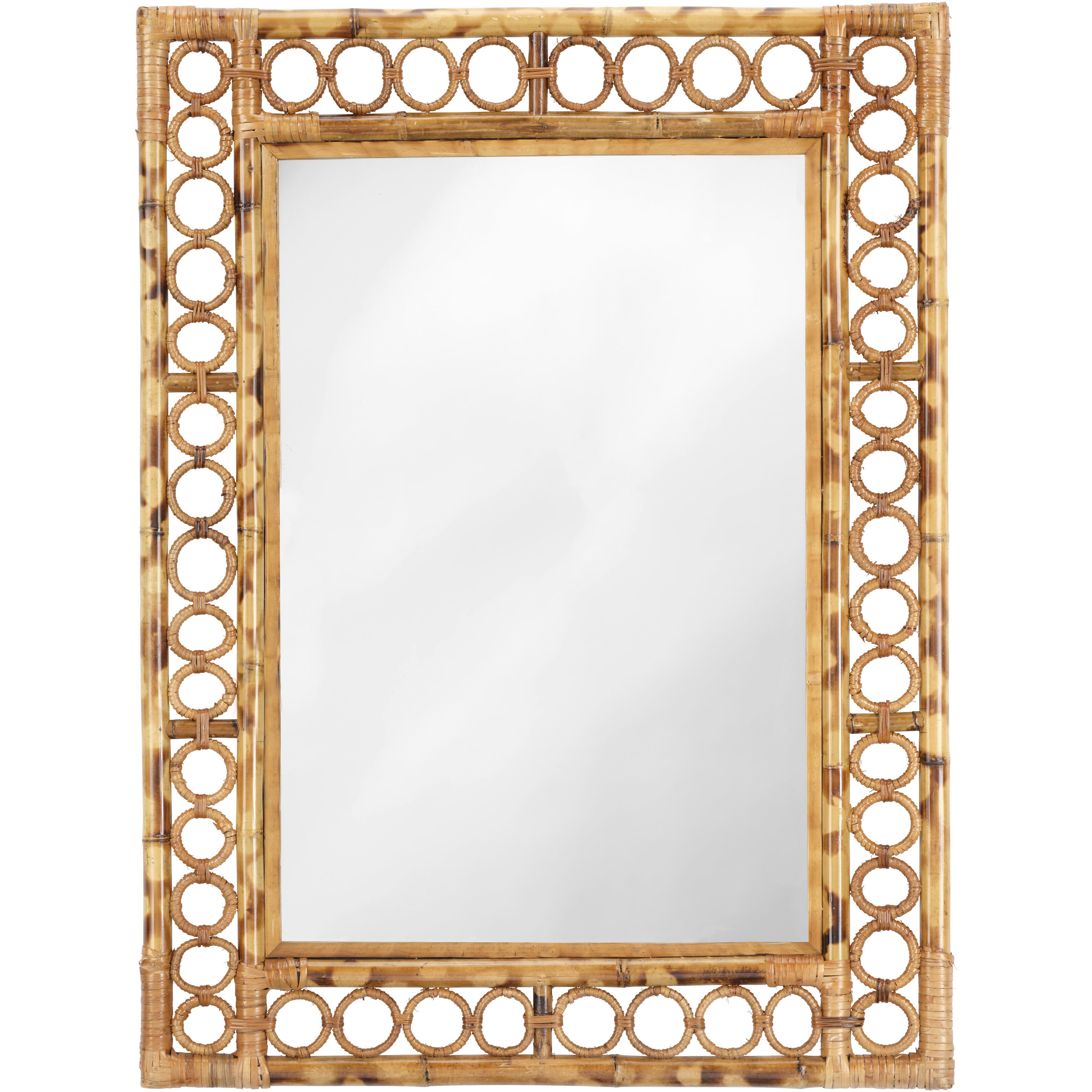 Marche 40 X 30 inch Natural Bamboo Mirror, Inline