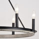 Russel 6 Light 24.75 inch Matte Black and Weathered Gray Chandelier Ceiling Light