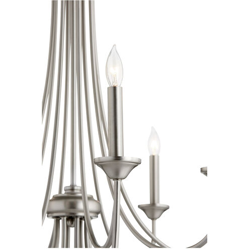 Brooks 8 Light 28.75 inch Satin Nickel Chandelier Ceiling Light