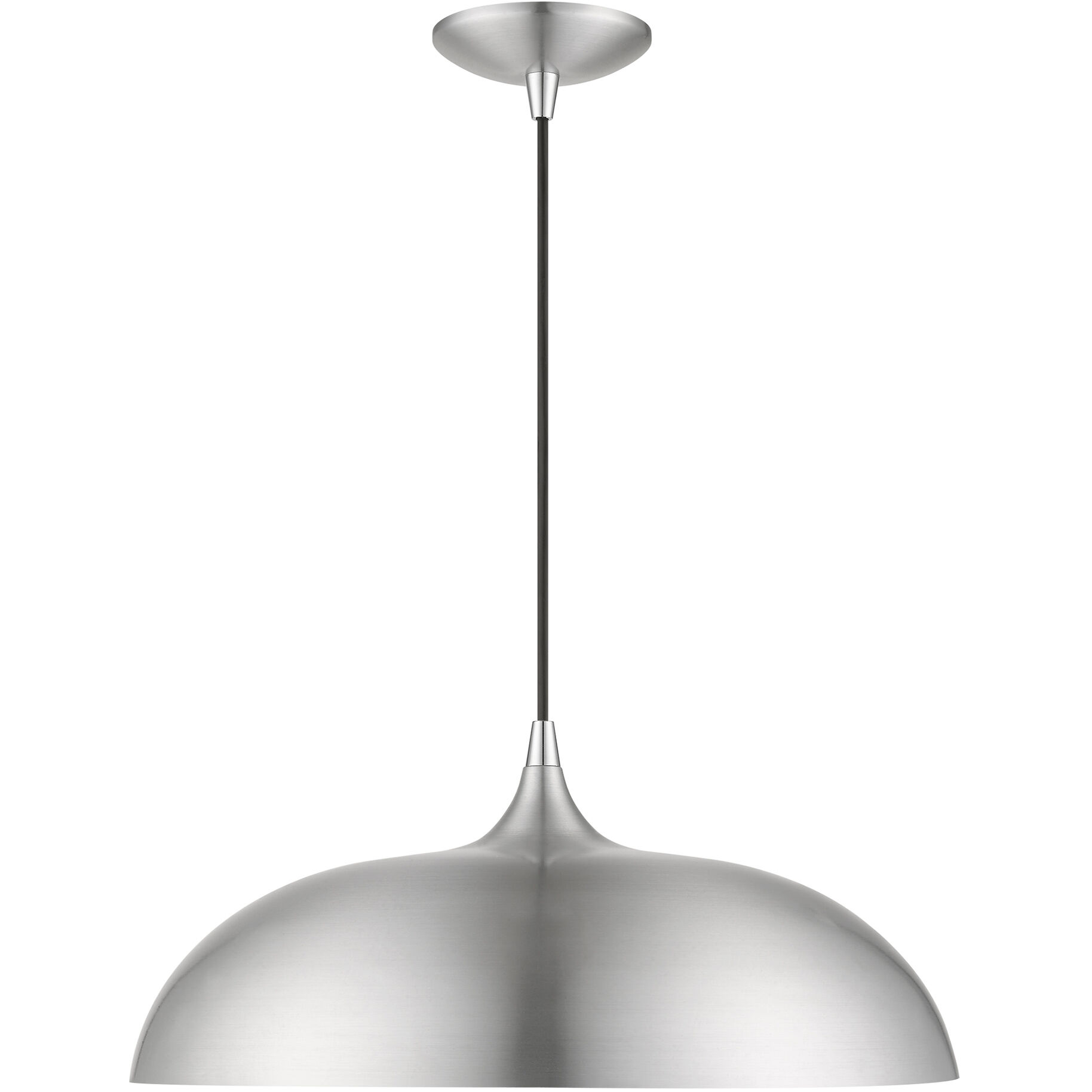 Amador 1 Light 18 inch Brushed Aluminum with Polished Chrome Accents Pendant Ceiling Light