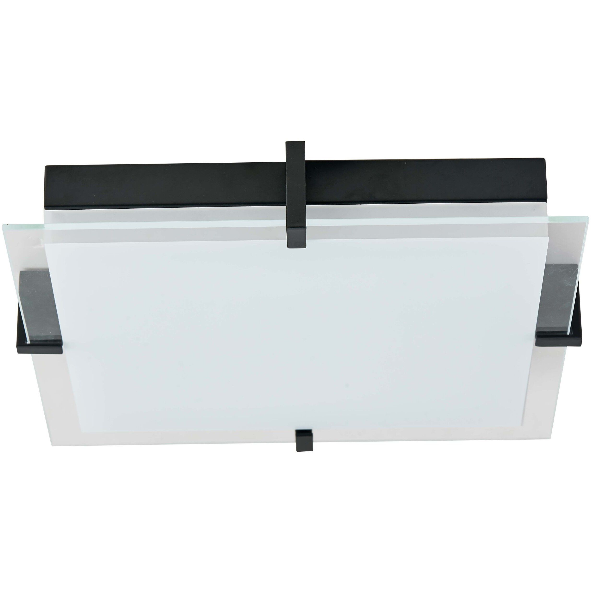 Matrix LED 15.4 inch Black Flush Mount Ceiling Light