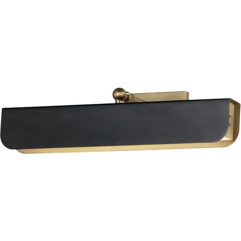Miles LED 18 inch Black and Natural Aged Brass Wall Sconce Wall Light