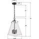 Voss 4 Light 15.25 inch Matte Black Pendant Ceiling Light