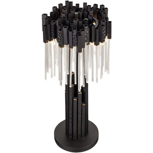 Matrix 30 inch 60 watt Matte Black Table Lamp Portable Light in Matte Black/French Gold