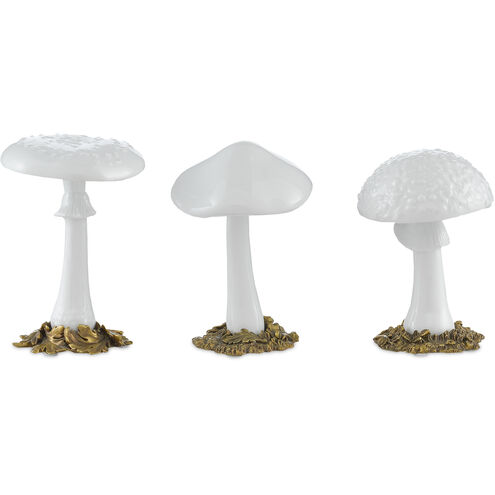 Dreamland Mushrooms on Bronze 5 X 4 inch Sculptures, Set of 3