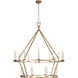 Chapman & Myers Darlana 20 Light 50 inch Gilded Iron Two-Tier Chandelier Ceiling Light, Extra Large