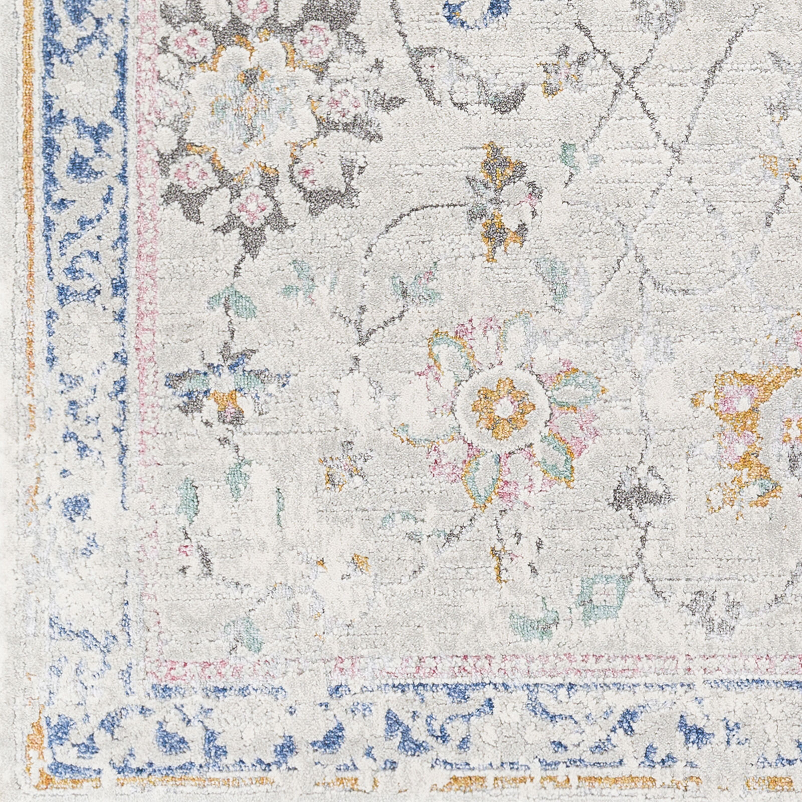 Lagos 84 X 63 inch Light Grey Rug in 5 x 8, Rectangle