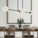 Alora Mood Cassia 4 Light 48 inch Matte Black/Opal Matte Glass Linear Pendant Ceiling Light in Matte Opal Glass