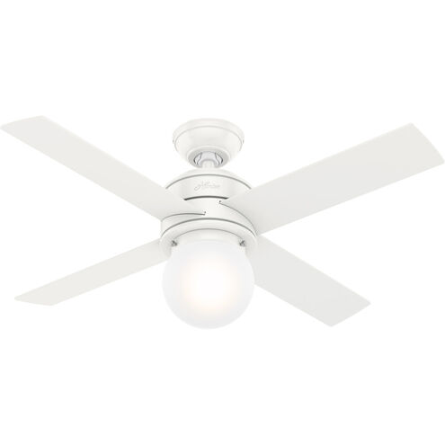 Hepburn 44 inch Matte White with White Grain/Bleached Oak Blades Ceiling Fan