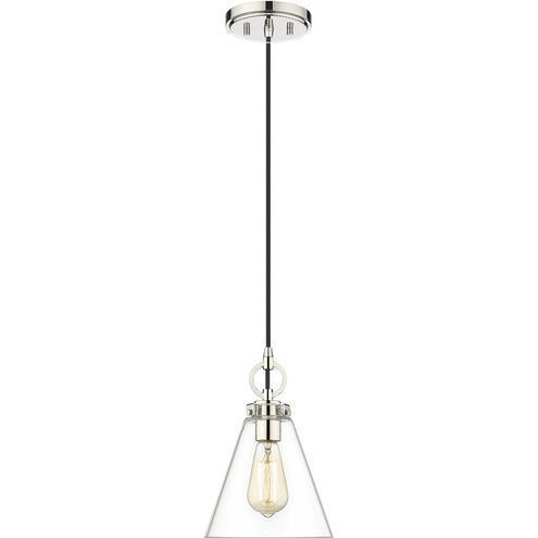 Harper 1 Light 8 inch Polished Nickel Pendant Ceiling Light