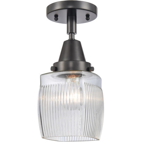 Franklin Restoration Colton 1 Light 6 inch Matte Black Flush Mount Ceiling Light