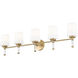 Henri 5 Light 42 inch Modern Gold Bathroom Vanity Wall Light
