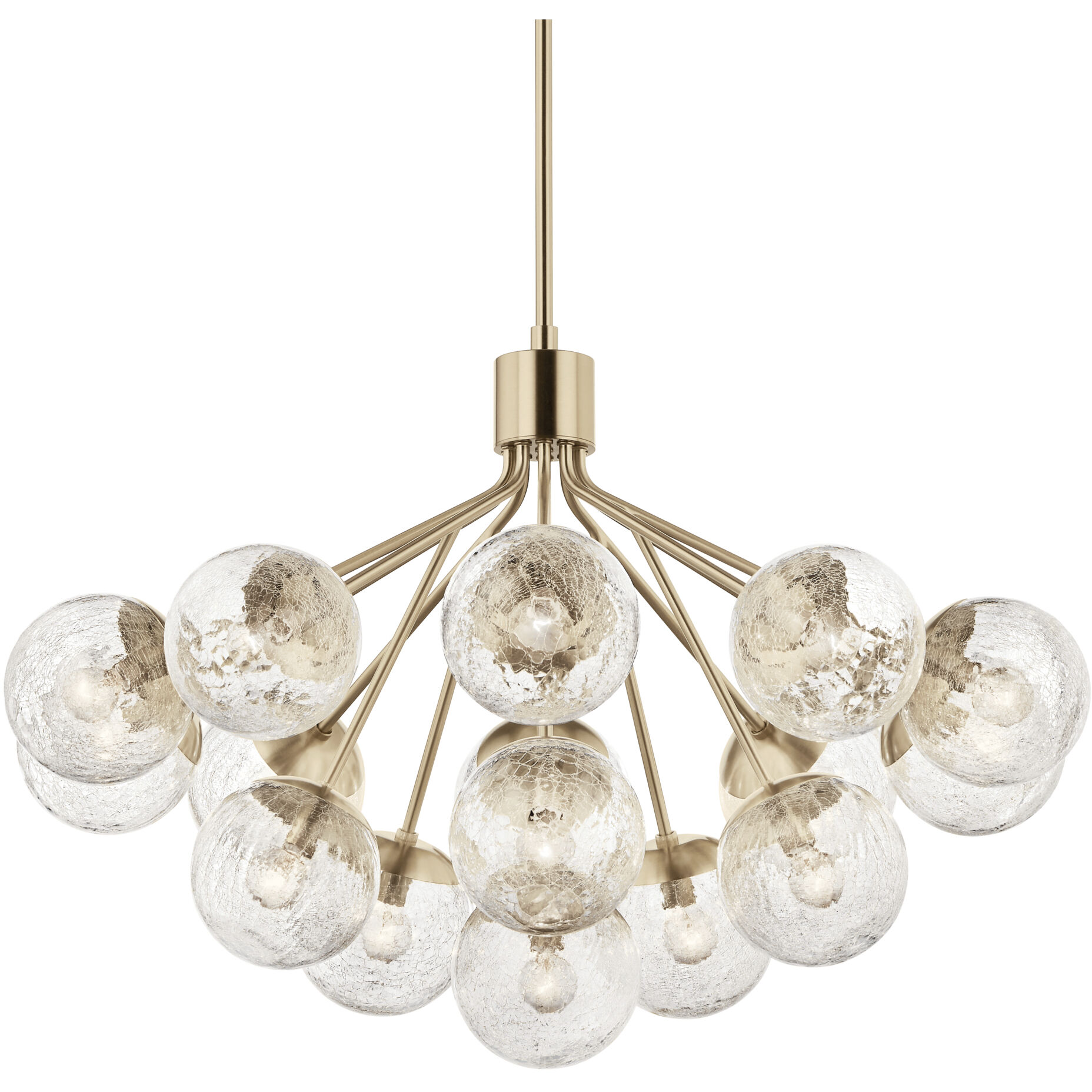 Silvarious 16 Light Champagne Bronze Chandelier/Semi Flush Ceiling Light