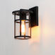 Clyde Vivex 1 Light 11 inch Black Outdoor Wall Mount