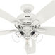 Dondra 60 inch Matte White with Light Oak/Fresh White Blades Ceiling Fan