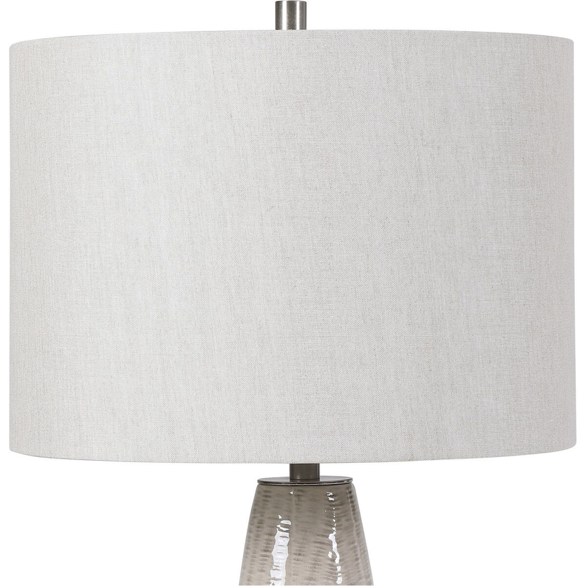 Delgado 27 inch 150.00 watt Light Gray Glaze with Brushed Nickel Accents Table Lamp Portable Light