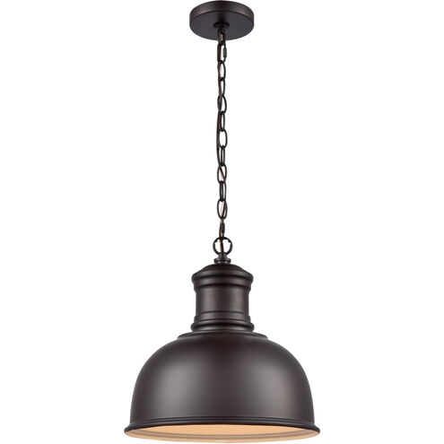 Cedar Park 1 Light 13 inch Oil Rubbed Bronze Outdoor Pendant