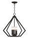 Prism 5 Light 20 inch Bronze Chandelier Ceiling Light