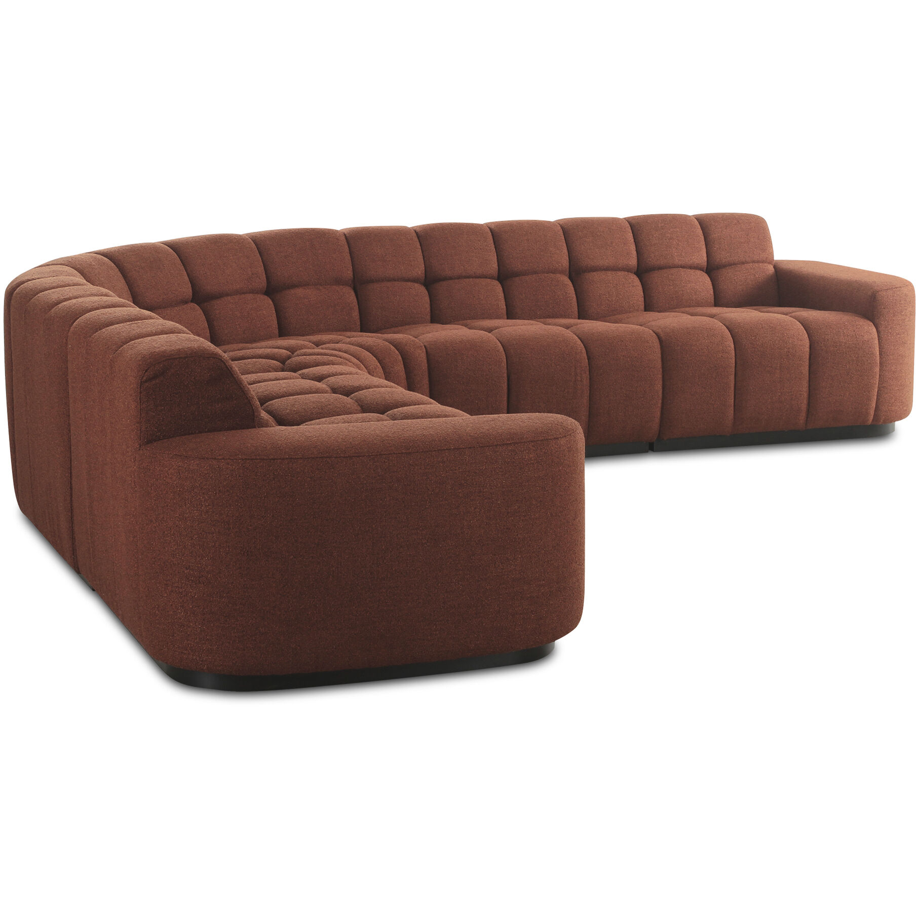 Roman Orange L-Shaped Sectional