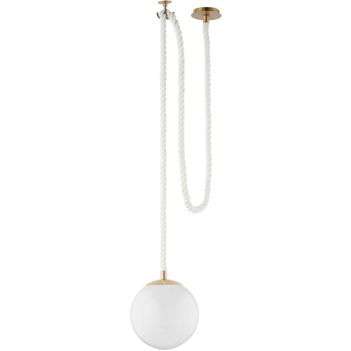 Rockport 1 Light 12 inch Aged Brass Pendant Ceiling Light