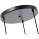 Gene 3 Light 17 inch Black Pendant Ceiling Light