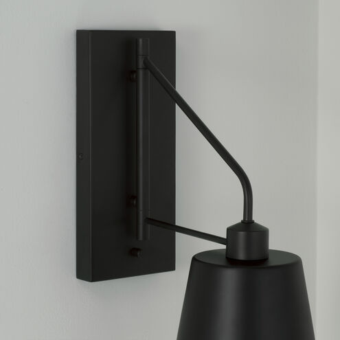 Alden 1 Light 6.75 inch Matte Black Sconce Wall Light