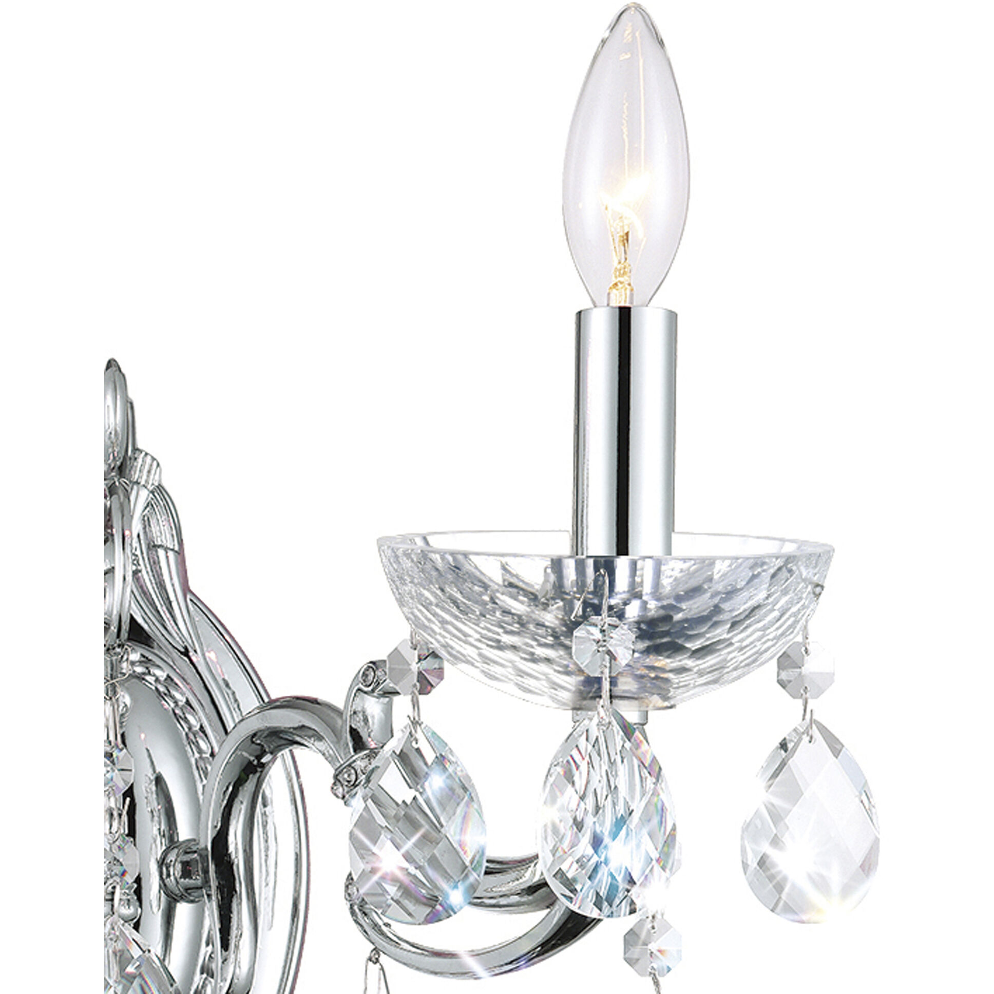 Flawless 2 Light 14 inch Chrome Wall Light