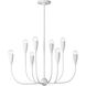 Maya 8 Light 27.38 inch Matte White Chandelier Ceiling Light
