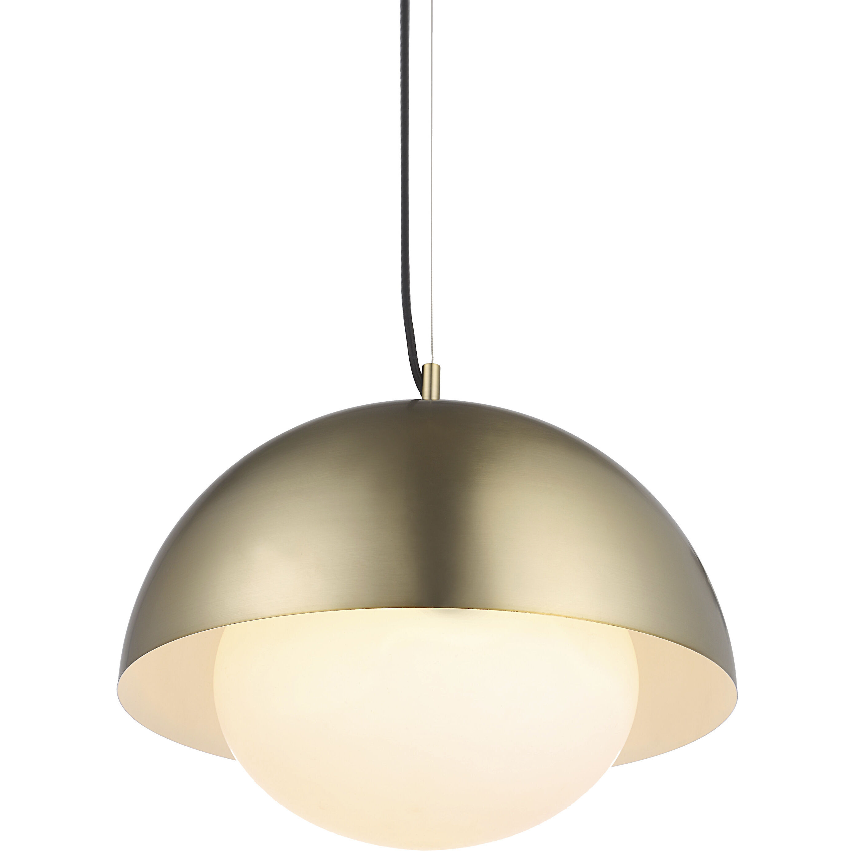 Angelo LED 15.75 inch Champagne and Etched White Pendant Ceiling Light