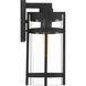 Tofino 1 Light 16 inch Textured Black and Clear Seeded Outdoor Wall Lantern, Large