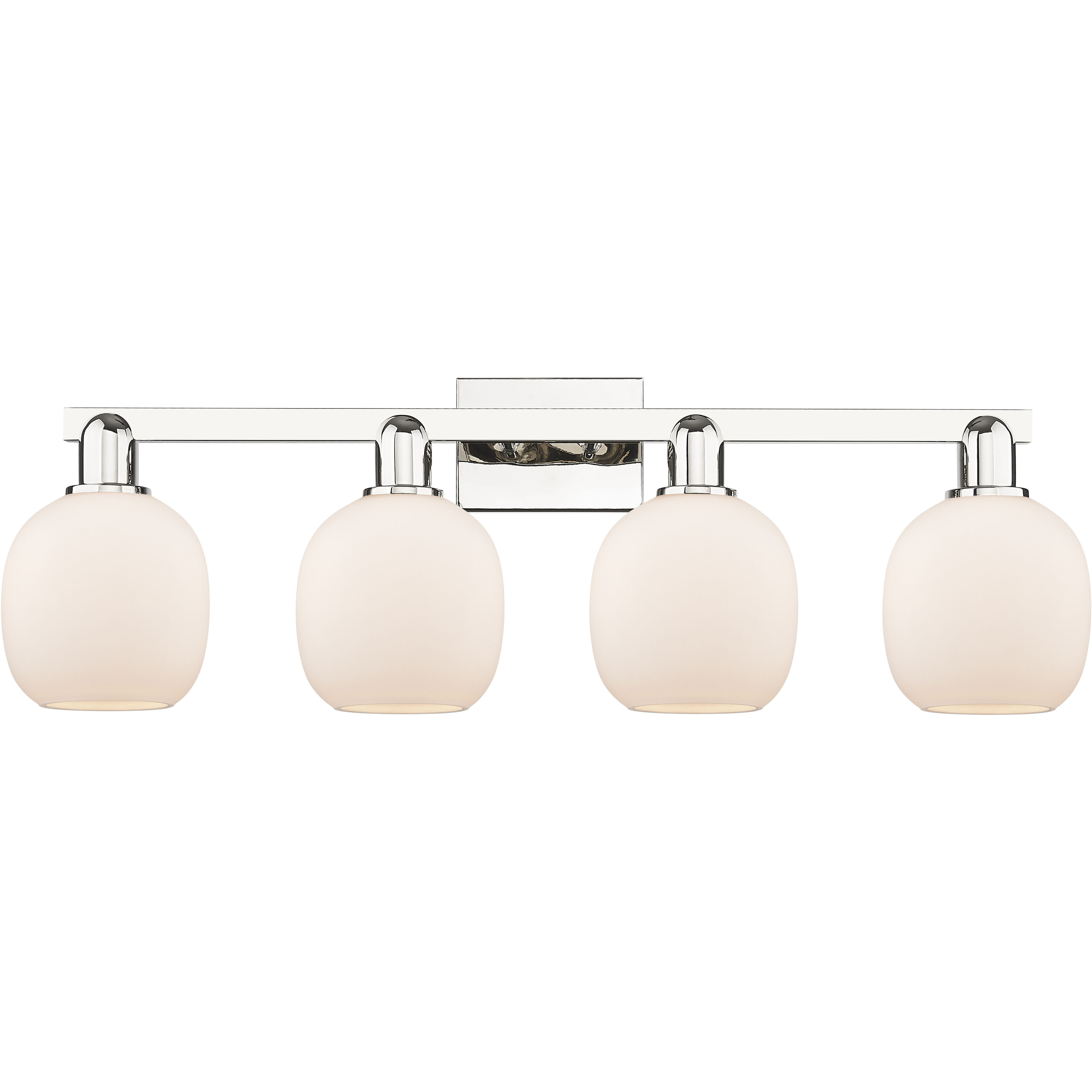Arcadia Belfast 4 Light 33 inch Polished Nickel Bath Vanity Light Wall Light