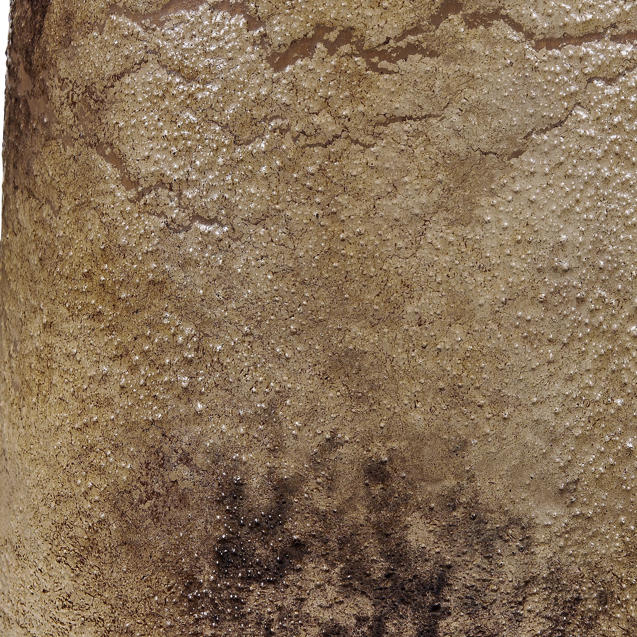 Harris 28.25 inch 150 watt Mottled Brown Crackle Glaze and Antique Brass Table Lamp Portable Light